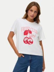 Vero Moda T-Shirt Yma 10338503 Biały Regular Fit. Białe t-shirty damskie Vero Moda, m, bez wzorów, z bawełny, bez kołnierzyka. Za 89.99 zł.