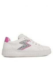 Geox Sneakersy J Mikiroshi Girl J45DVA 0BCEW C0563 D Biały. Białe buty sportowe dziewczęce Geox, bez wzorów, ze skóry, bez zapięcia. Za 139.99 zł.