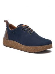 Comfortfusse Skórzane sneakersy w kolorze granatowym rozmiar: 38. Niebieskie obuwie sportowe damskie Comfortfüße, z nubiku, bez zapięcia. Za 196.70 zł.