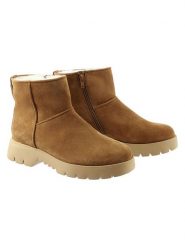 Högl Skórzane botki "Anton" w kolorze karmelowym rozmiar: 42. Brązowe botki damskie Högl, z wełny, bez obcasa, bez zapięcia. Za 485.95 zł.