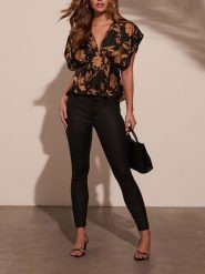 LA Angels Bluzka w kolorze jasnobrązowym rozmiar: S. Brązowe bluzki damskie LA Angels, s, bez wzorów, bez kołnierzyka, bez ramiączek. Za 113.99 zł.