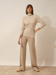 Just Cashmere Kaszmirowy sweter "Ava" w kolorze beżowym rozmiar: S. Brązowe golfy damskie Just Cashmere, s, z kaszmiru, bez kołnierzyka. Za 347.99 zł.