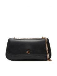 Calvin Klein Torebka Ck Convertible Chain Small Bag LV04F3172G Czarny. Czarne torebki wieczorowe damskie Calvin Klein, bez wzorów, ze skóry, bez dodatków. Za 369.99 zł.