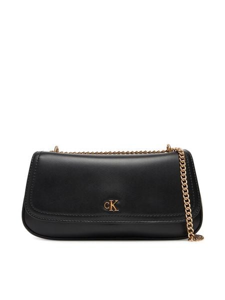 Calvin Klein Torebka Ck Convertible Chain Small Bag LV04F3172G Czarny. Czarne torebki wieczorowe damskie Calvin Klein, bez wzorów, ze skóry, bez dodatków. Za 329.99 zł.