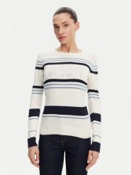 Guess Sweter W5GR18 Z2NQ2 Écru Slim Fit. Swetry klasyczne damskie Guess, xs, z wiskozy, bez kołnierzyka. Za 189.99 zł.