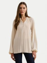 LAUREN RALPH LAUREN Bluzka 200909387003 Écru. Bluzki damskie Lauren Ralph Lauren, s, bez wzorów, z syntetyku, bez kołnierzyka, bez ramiączek. Za 419.99 zł.