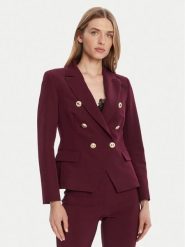 Rinascimento Marynarka CFC0126227003 Bordowy Slim Fit. Czerwone marynarki i żakiety damskie Rinascimento, xl, bez wzorów, z syntetyku. Za 649.99 zł.