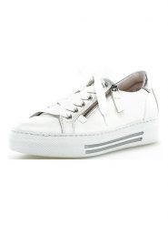 Gabor Skórzane sneakersy w kolorze białym rozmiar: 37. Białe obuwie sportowe damskie Gabor, z materiału, bez zapięcia. Za 236.61 zł.