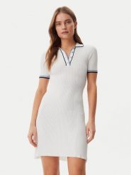 Guess Sukienka dzianinowa W5GK84Z3L10 Biały Regular Fit. Białe sukienki damskie Guess, z aplikacjami, z dzianiny, bez ramiączek. Za 329.99 zł.