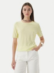 Patrizia Pepe T-Shirt 2M4542/J419-Y841 Żółty Regular Fit. Żółte t-shirty damskie Patrizia Pepe, m, bez wzorów, z lyocellu, bez kołnierzyka. Za 679.99 zł.