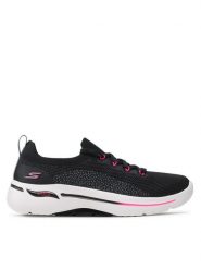 Skechers Sneakersy Go Walk Arch Fit 124863/BKHP Czarny. Czarne obuwie sportowe damskie Skechers, z materiału, bez zapięcia. Za 239.99 zł.