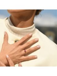 DIAMOND & CO Złoty pierścionek "Capiz" z diamentami rozmiar: 56. Czerwone pierścionki damskie Diamond & Co, z diamentem, złote. Za 1,326.99 zł.