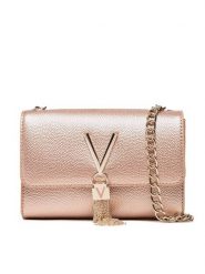 Valentino Torebka Divina VBS1R403G Różowy. Czerwone torebki wieczorowe damskie Valentino, bez wzorów, ze skóry, bez dodatków. Za 199.99 zł.