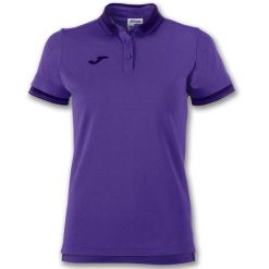 Koszulka polo do tenisa damska Joma Bali II. Fioletowe bluzki damskie Joma, xs, bez wzorów, z bawełny, sportowe, bez kołnierzyka, bez ramiączek. Za 248.00 zł.