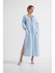 Josephine & Co Sukienka w kolorze błękitnym rozmiar: 36. Niebieskie sukienki damskie Josephine & Co, bez wzorów, z bawełny, bez ramiączek. Za 152.62 zł.