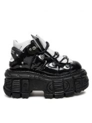 NEW ROCK Sneakersy M-106-S119 Czarny. Czarne obuwie sportowe damskie NEW ROCK, ze skóry, bez zapięcia. Za 1,169.00 zł.