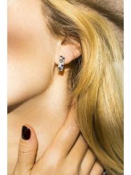 CARATELLI Złote kolczyki-kreole "Toamasina" z diamentami, szafirami i topazemi rozmiar: onesize. Niebieskie kolczyki damskie CARATELLI, z diamentem, złote. Za 1,609.99 zł.