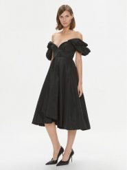 Pinko Sukienka koktajlowa Sorgente 101972 Y3LE Czarny Regular Fit. Czarne sukienki damskie Pinko, bez wzorów, z syntetyku, wizytowe, bez ramiączek. Za 3,159.00 zł.