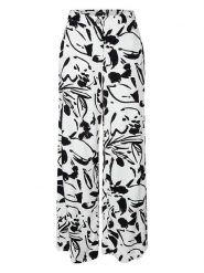 More & More Spodnie w kolorze biało-czarnym rozmiar: 44. Białe spodnie materiałowe damskie More & More, bez wzorów, z materiału. Za 104.99 zł.