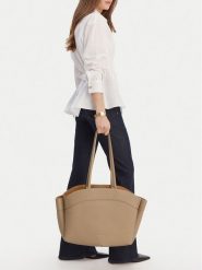 GINO ROSSI Torebka C-LDA8548 Beżowy. Brązowe shopper bag Gino Rossi, z materiału, bez dodatków. Za 279.99 zł.