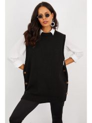 Cool and sexy Bezrękawnik w kolorze czarnym rozmiar: onesize. Czarne kamizelki damskie Cool and sexy, bez wzorów, ze splotem, bez kaptura. Za 75.16 zł.