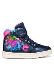 Geox Sneakersy J Skylin Girl J668WB 0NFKC C4243 D Granatowy. Niebieskie buty sportowe dziewczęce Geox, bez wzorów, ze skóry, bez zapięcia. Za 339.99 zł.