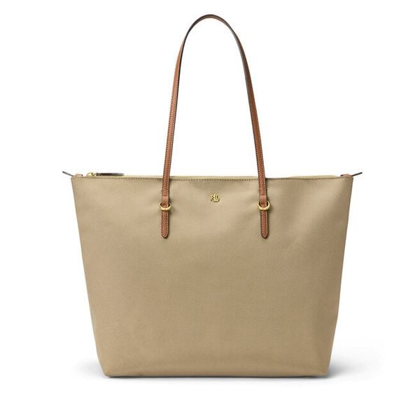 Torebka LAUREN RALPH LAUREN. Brązowe shopper bag Lauren Ralph Lauren, bez wzorów, bez dodatków. Za 572.99 zł.