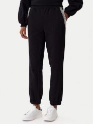 TWINSET Spodnie dresowe 252LI2MDD Czarny Regular Fit. Czarne spodnie dresowe damskie Twinset, xs, bez wzorów, z bawełny. Za 669.99 zł.