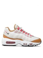 Nike Sneakersy Air Max 95 DH1632 100 Beżowy. Brązowe obuwie sportowe damskie Nike, ze skóry, bez zapięcia. Za 529.99 zł.