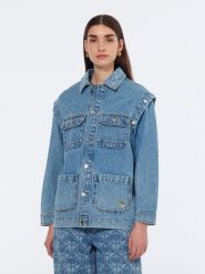 Scotch & Soda Kurtka dżinsowa w kolorze niebieskim rozmiar: S. Niebieskie kurtki damskie Scotch & Soda, s, bez wzorów, z bawełny, bez kaptura. Za 236.05 zł.