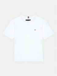 Tommy Hilfiger T-Shirt KB0KB09601 S Biały Regular Fit. Białe t-shirty i koszulki chłopięce Tommy Hilfiger, bez wzorów, z bawełny, bez kołnierzyka, bez ramiączek. Za 79.99 zł.
