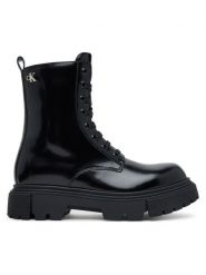 Calvin Klein Trapery Tronchetto Allacciato V4A5-83133-1453 Czarny. Czarne kozaki dziewczęce Calvin Klein, bez wzorów, ze skóry, bez obcasa, bez zapięcia. Za 499.99 zł.