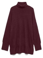 Vero Moda Sweter w kolorze ciemnofioletowym rozmiar: M. Różowe golfy damskie Vero Moda, m, bez wzorów, z materiału, bez ramiączek. Za 86.99 zł.