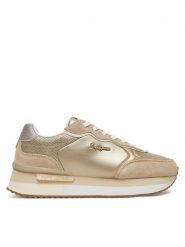 Pepe Jeans Sneakersy Rusper Shine PLS60033 Beżowy. Brązowe obuwie sportowe damskie Pepe Jeans, z jeansu, bez zapięcia. Za 229.99 zł.