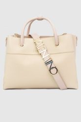 VALENTINO Beżowa shopperka Alexia. Brązowe shopper bag Valentino by Mario Valentino, bez dodatków. W wyprzedaży za 447.99 zł.