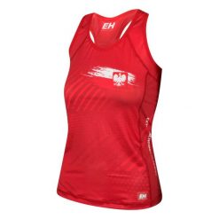 Koszulka do biegania damska bez rękawów EXTREME HOBBY POLSKA PRIME. Czerwone koszulki damskie EXTREME HOBBY, l, bez wzorów, z elastanu, bez kołnierzyka, bez ramiączek. Za 139.00 zł.