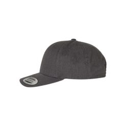 Bawełniana czapka typu snapback Flexfit Retro. Szare czapki z daszkiem damskie FLEXFIT, bez wzorów, z bawełny. Za 117.00 zł.