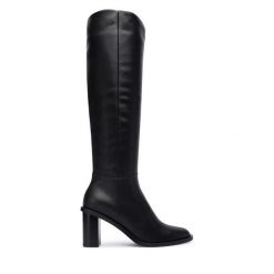Kozaki Max Mara. Czarne kozaki damskie Max Mara, bez obcasa, na słupku, bez zapięcia. Za 4,869.00 zł.