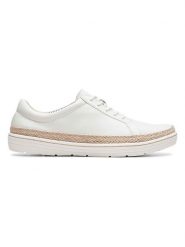 Clarks Skórzane sneakersy w kolorze białym rozmiar: 41. Białe obuwie sportowe damskie Clarks, bez zapięcia. Za 180.06 zł.