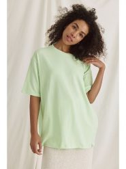 Cotton Candy Koszulka "Umut" w kolorze miętowym rozmiar: L. Zielone koszulki damskie Cotton Candy, l, bez wzorów, bez kołnierzyka, bez ramiączek. Za 105.14 zł.