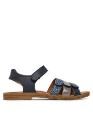 Primigi Sandały 1387055 D Granatowy. Niebieskie sandały dziewczęce Primigi, ze skóry, bez obcasa, bez zapięcia. Za 249.99 zł.