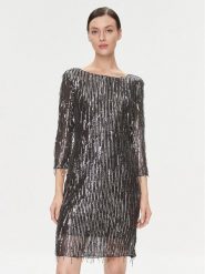 Bruuns Bazaar Sukienka koktajlowa BBW3759 Czarny Regular Fit. Czarne sukienki damskie Bruuns Bazaar, bez wzorów, z syntetyku, wizytowe, bez ramiączek. Za 939.99 zł.
