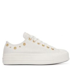 Trampki Converse. Brązowe trampki damskie Converse, bez wzorów, bez zapięcia. Za 419.99 zł.