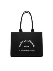 KARL LAGERFELD Torebka A1W50009 Czarny. Czarne shopper bag KARL LAGERFELD, z materiału, bez dodatków. Za 359.99 zł.