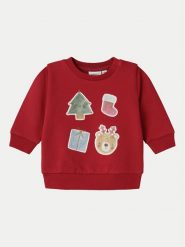 NAME IT Bluza 13234491 Czerwony Regular Fit. Czerwone bluzy dziewczęce Name it, bez wzorów, z bawełny, bez ramiączek, bez kaptura. Za 99.99 zł.