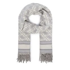 Szalik Guess. Szare szaliki damskie Guess, z aplikacjami. Za 194.99 zł.