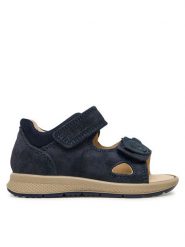 Primigi Sandały 1365500 S Granatowy. Niebieskie sandały chłopięce Primigi, ze skóry, bez zapięcia. Za 279.99 zł.