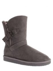 ISLAND BOOT Botki zimowe "Eveline" w kolorze antracytowym rozmiar: 36. Czarne botki damskie Island Boot, na zimę, z materiału, bez obcasa, na platformie, bez zapięcia. Za 100.99 zł.