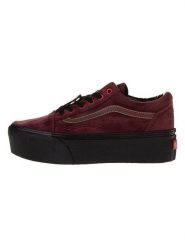 Vans Skórzane sneakersy "Old Skool Stackform" w kolorze ciemnoczerwonym rozmiar: 36,5. Czerwone obuwie sportowe damskie Vans, ze skóry, bez zapięcia. Za 127.35 zł.