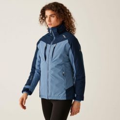 Zimowa Calderdale II Damska wodoodporna ocieplana kurtka turystyczna. Niebieskie kurtki damskie Regatta, na zimę, bez wzorów, z poliesteru. Za 333.95 zł.